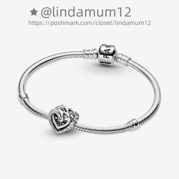 Pandora Sparkling Entwined Hearts Charm - Picture 4 of 6